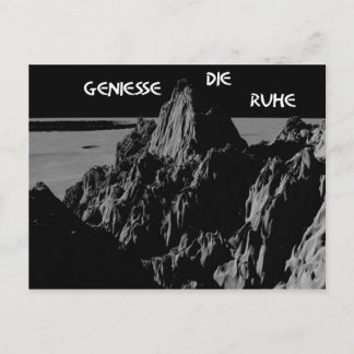 Geniesse die Ruhe enjoy the silence Postcard