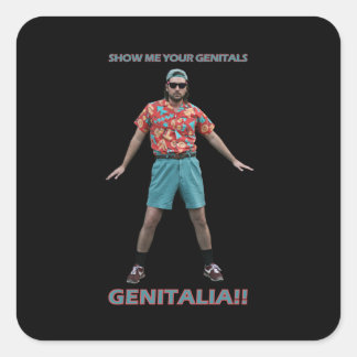 Genitals Dance Square Sticker