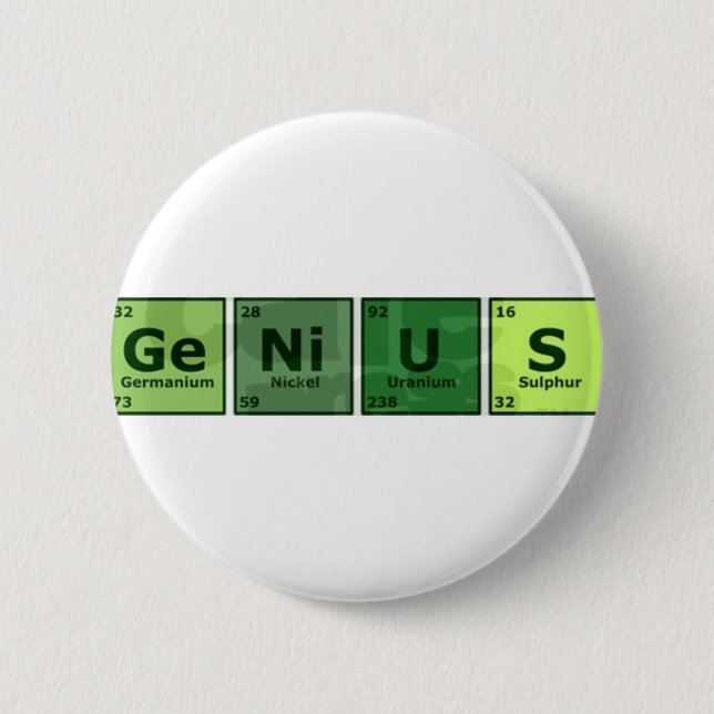 genius 6 cm round badge (Front)
