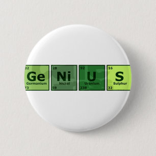 genius 6 cm round badge