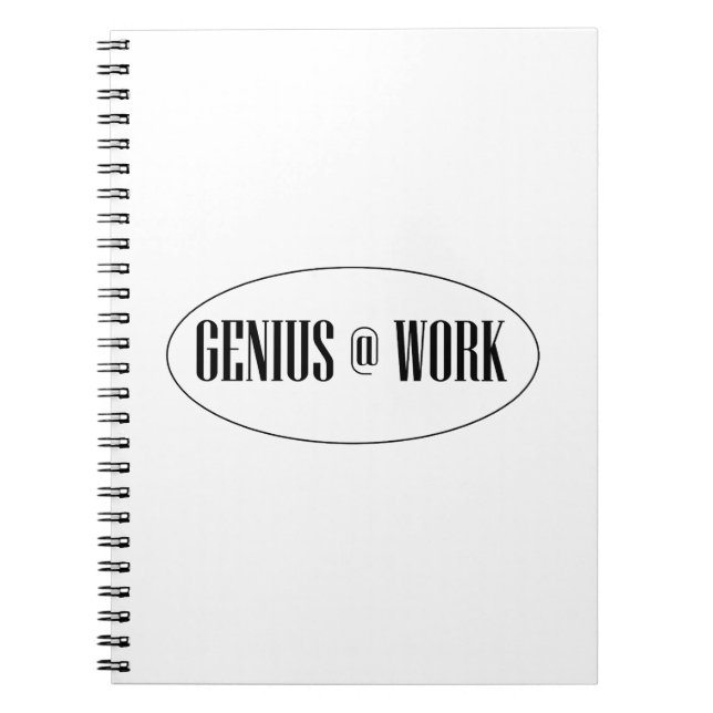 Genius At Work Logo Notebook (Front)