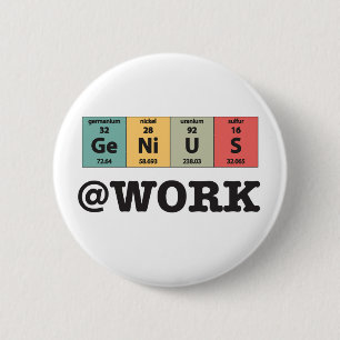 Genius At Work Periodic Table Button