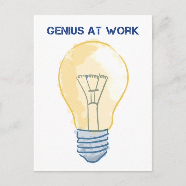 Genius At Work Postcard (Front)