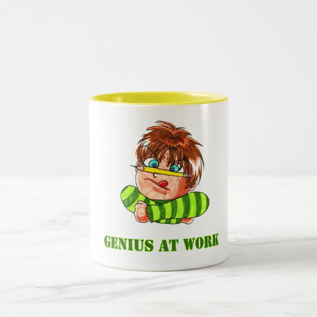 Genius At Work Two-Tone Coffee Mug (Center)