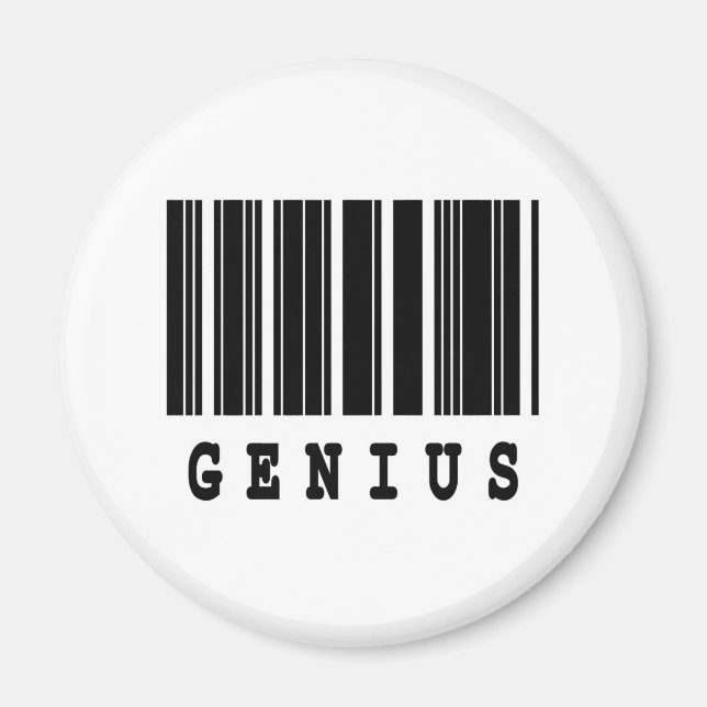 genius barcode design magnet (Front)
