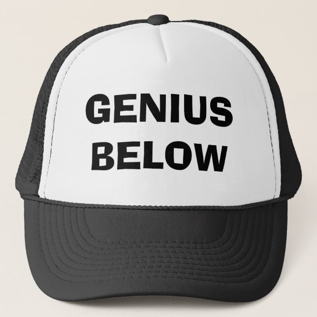 GENIUS BELOW TRUCKER HAT (Front)