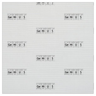 GeNiUS Chemistry Periodic Table Words Elements Fabric