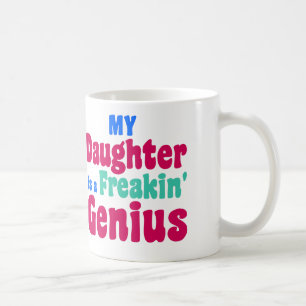 Genius daughter - funny gift for dad or mum coffee mug