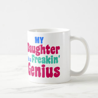 Genius daughter - funny gift for dad or mum coffee mug
