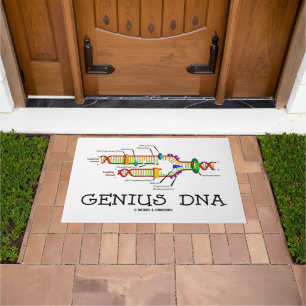 Genius DNA Molecular Biology Humour Doormat