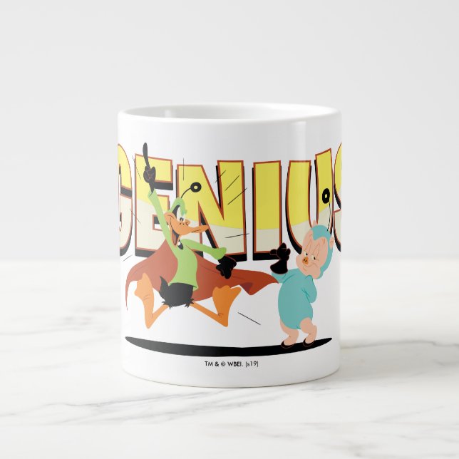 "Genius" Duck Dodgers & Eager, Young Space Cadet Large Coffee Mug (Front)