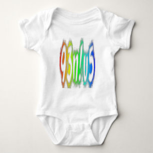 Genius Funny Typography Bright Rainbow Colours Baby Bodysuit