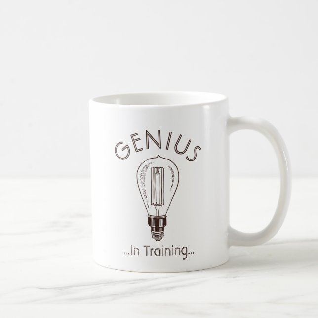 Genius In Training Antique Light Bulb Coffee Mug (Right)