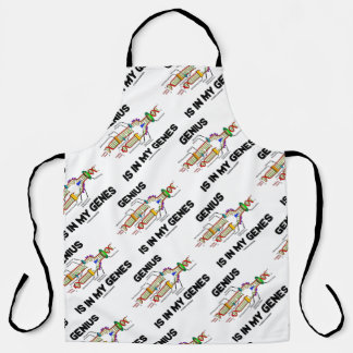 Genius Is In My Genes DNA Replication Humour Apron