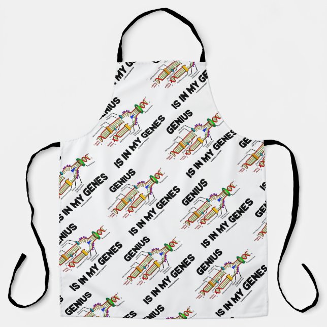 Genius Is In My Genes DNA Replication Humour Apron (Front)