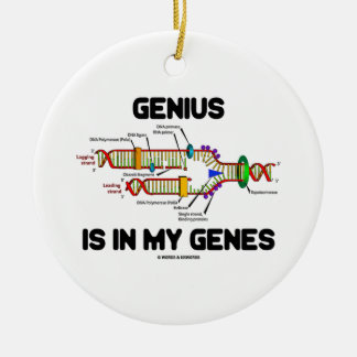 Genius Is In My Genes DNA Replication Humour Ceramic Tree Decoration