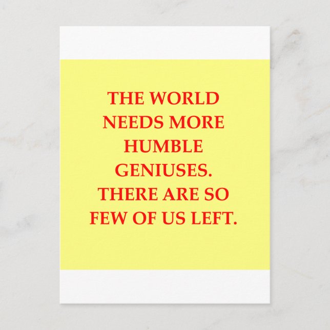 genius joke postcard (Front)