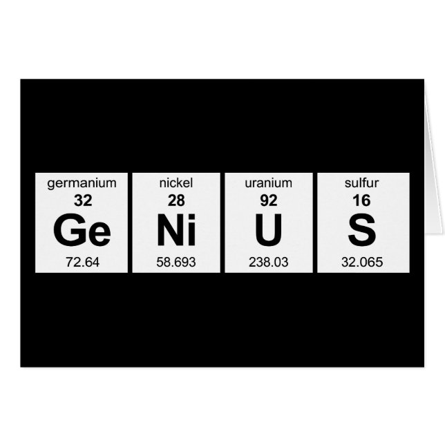 GeNiUS Periodic Table (Front Horizontal)