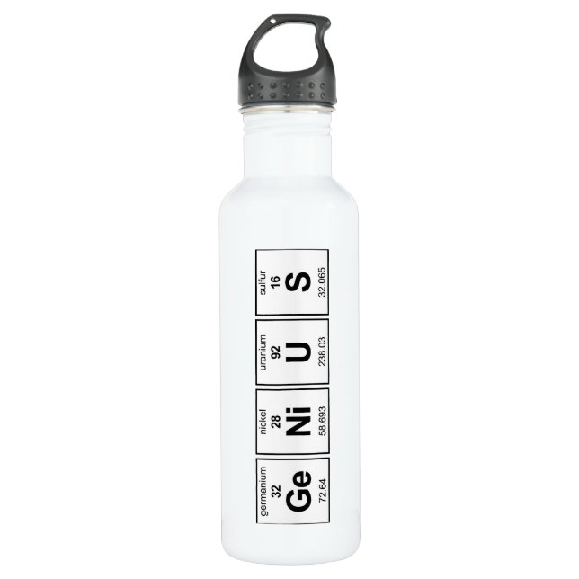 GeNiUS Periodic Table 710 Ml Water Bottle (Front)