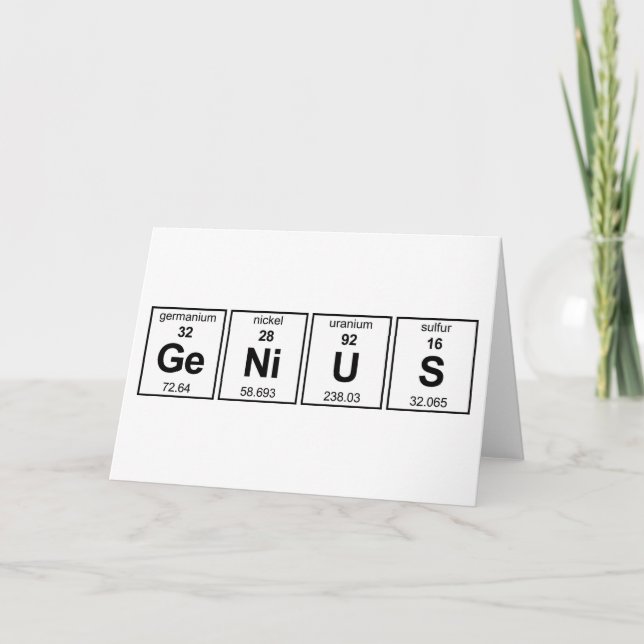 GeNiUS Periodic Table Card (Front)