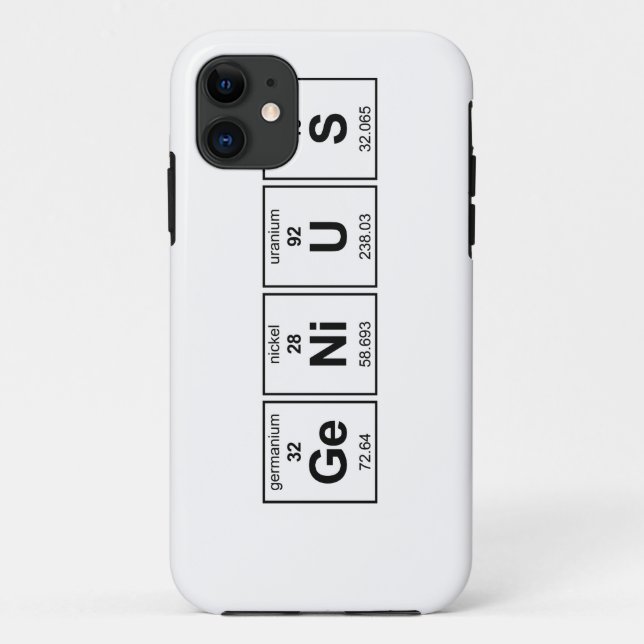 GeNiUS Periodic Table Case-Mate iPhone Case (Back)