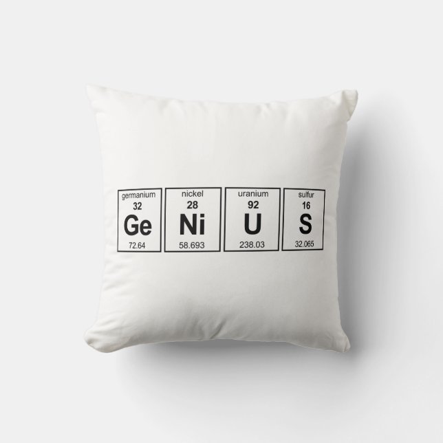 GeNiUS Periodic Table Cushion (Front)