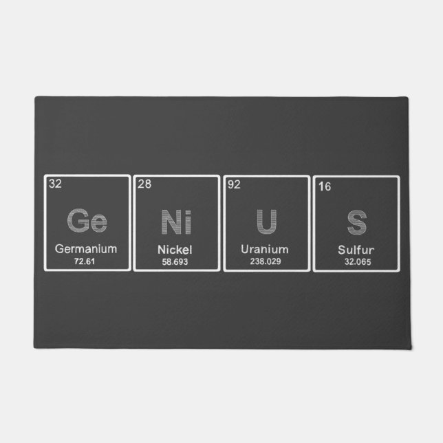 GeNiUS periodic table doormat (Front)