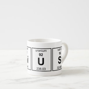 GeNiUS Periodic Table Espresso Cup