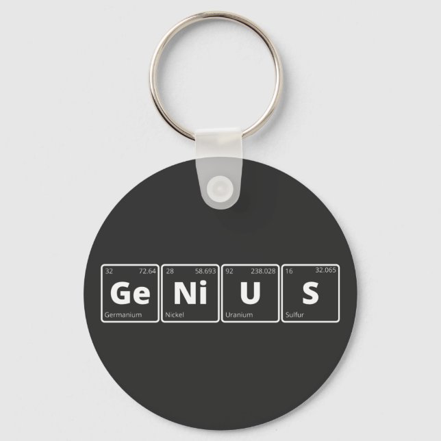 Genius - Periodic Table Key Ring (Front)