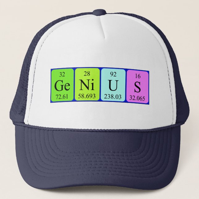 Genius periodic table name hat (Front)