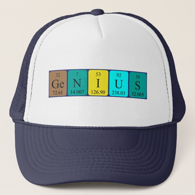 Genius periodic table name hat (Front)
