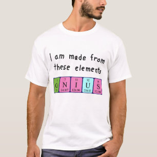 Genius periodic table name shirt