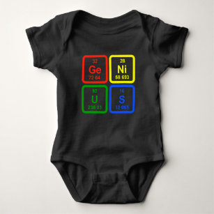 Genius Periodic Table Of Elements Science Baby Bodysuit