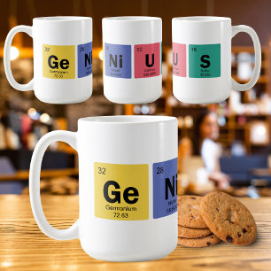 GENIUS   Periodic Table of Elements Symbol Coffee Mug