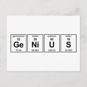 GeNiUS Periodic Table Postcard
