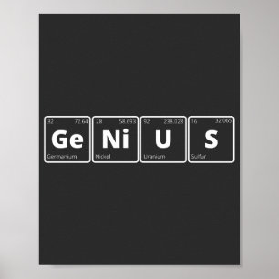 Genius - Periodic Table Poster