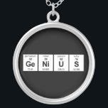 GeNiUS Periodic Table Silver Plated Necklace<br><div class="desc">GeNiUS Periodic Table Necklace

 Choose background colour by clicking on the Customise it! button,  Edit,  Background.</div>