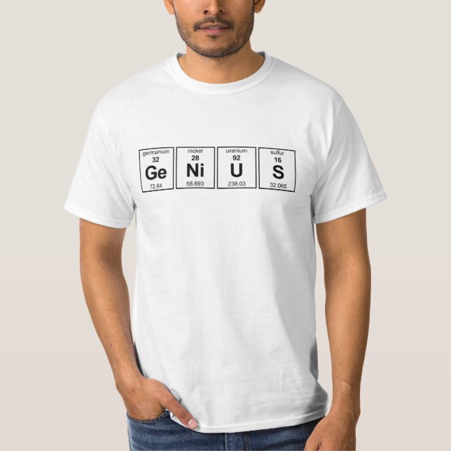 GeNiUS Periodic Table T-Shirt (Front)