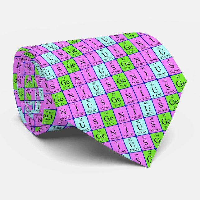 Genius periodic table tie (Rolled)