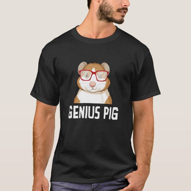 Genius Pig Graphic Guinea Pig Owner Pet Cavy Anima T-Shirt (Front)
