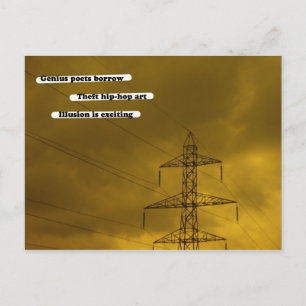 Genius poets borrow postcard