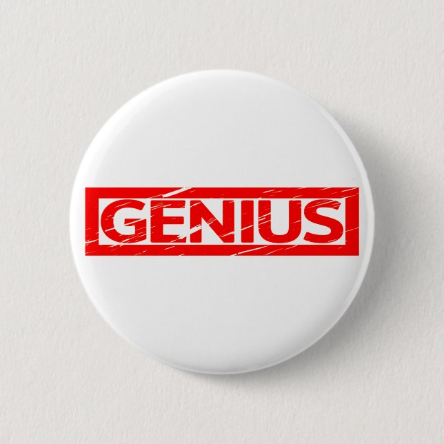 Genius Stamp 6 Cm Round Badge (Front)