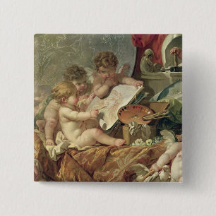 Genius Teaching the Arts, 1761 15 Cm Square Badge
