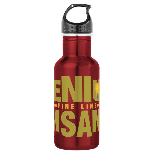 GENIUS VS INSANE 532 ML WATER BOTTLE (Front)