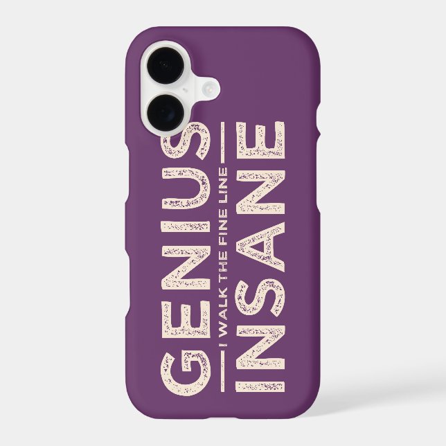 GENIUS VS INSANE custom phone cases (Back)