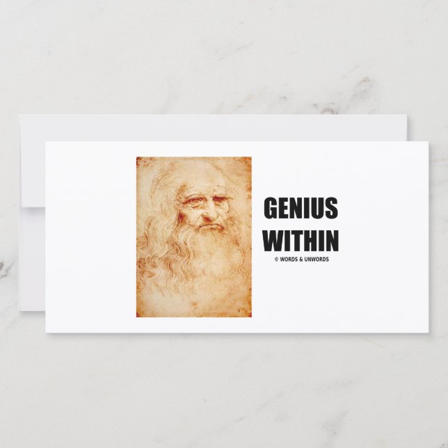 Genius Within (Leonardo da Vinci Self-Portrait) (Front)