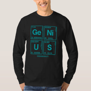 Genius Written In Elements Of The Periodic Table 2 T-Shirt