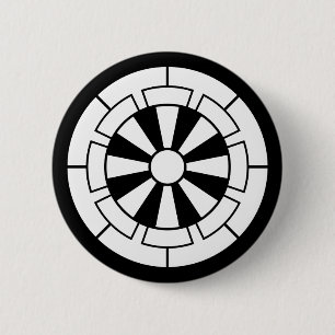 Genji cart 6 cm round badge