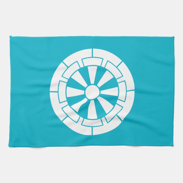 Genji cart tea towel (Horizontal)