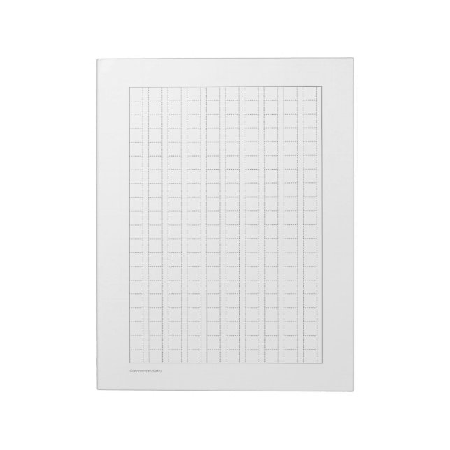 Genkouyoushi Japanese Writing Practice Notepad (Rotated)